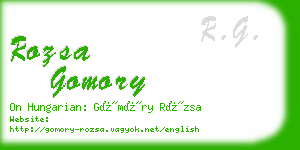 rozsa gomory business card